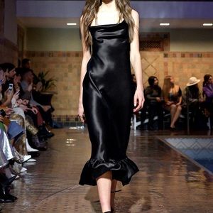 Cynthia rowley black silk dress